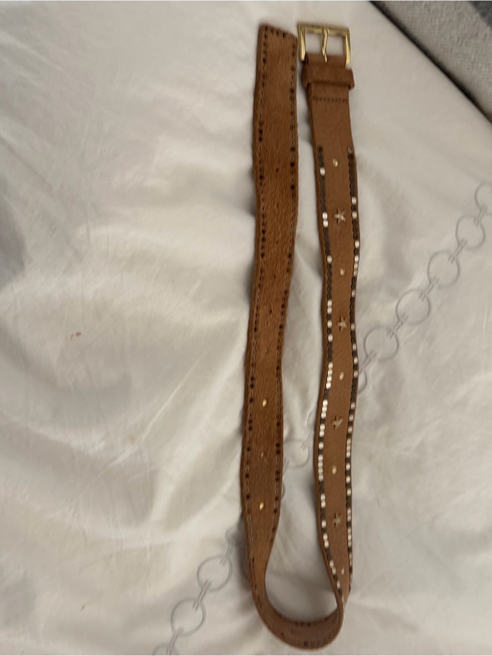 zadig and voltaire Studded Brown Women's Leather Belt - Casual Chic